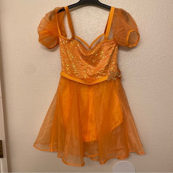 Weissman dance ballet tutu costume orange Your Hand Is Safe In Mine 16920 SA adl - Picture 5 of 11